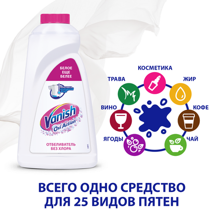 Пятновыводитель д/бел. тканей Vanish Zeus White 1500мл Гель