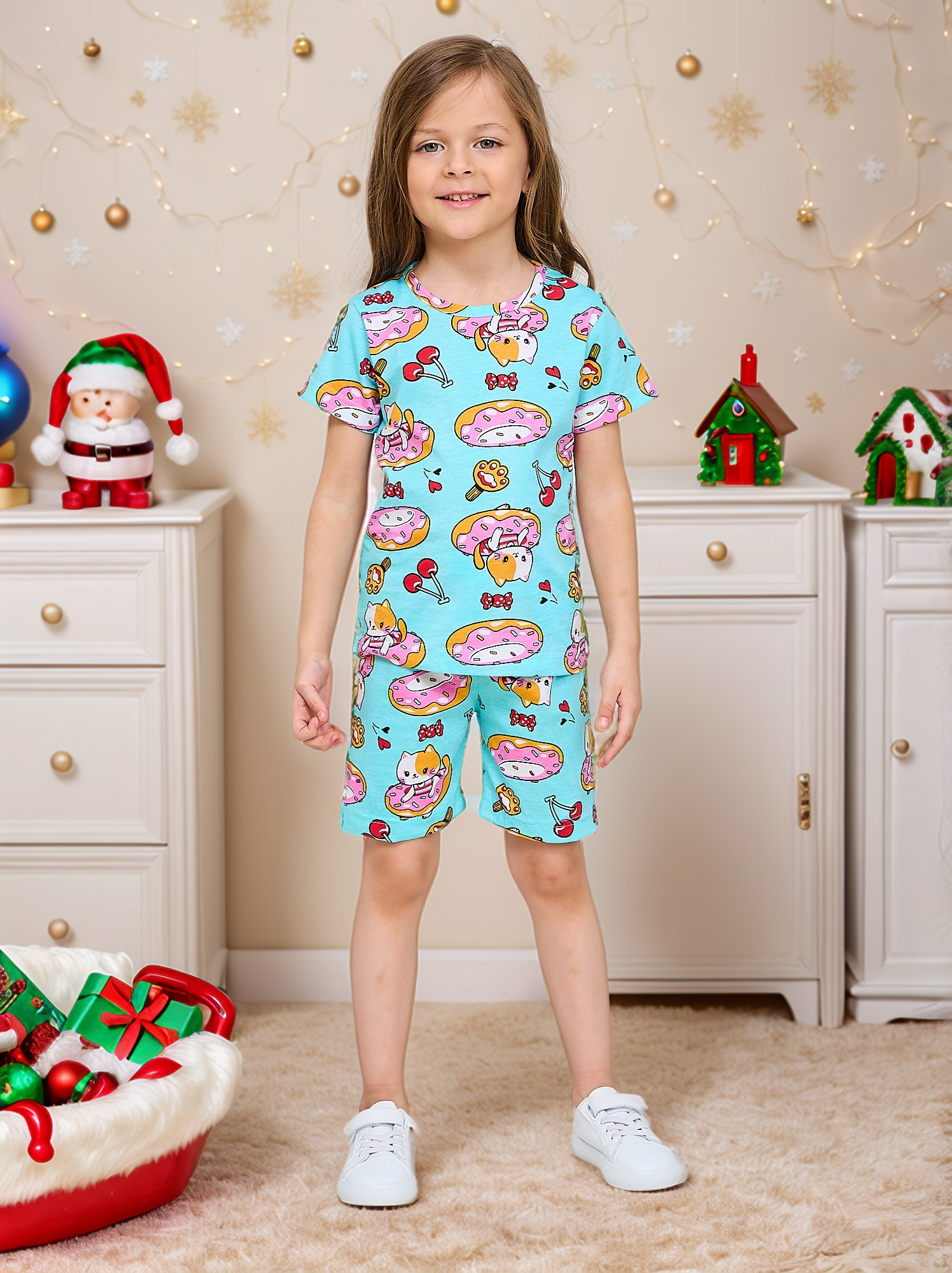 Футболка и шорты Mil Art kids 1902201547SUIT-SHORTS-LETO-BLUE - фото 1