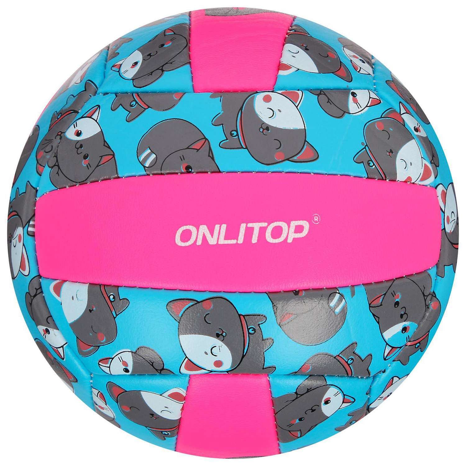 Мяч ONLITOP волейбольный «Кошечка». ПВХ. машинная сшивка. 18 панелей. размер 2. 152 г - фото 2