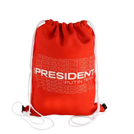 Мешок для обуви Mr. PRESIDENT PUTIN TEAM Mr.President. Цвет красный. Размер 41х31