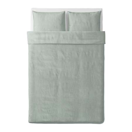 Комплект постельного белья Roomiroom двуспальный BERGLAKE 200x200/50x70 зеленый