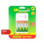 Аккумулятор GP АА HR6 2700мАч 4шт +зарядное устройство 8часов GP GP270AAHC/CPB-2CR4