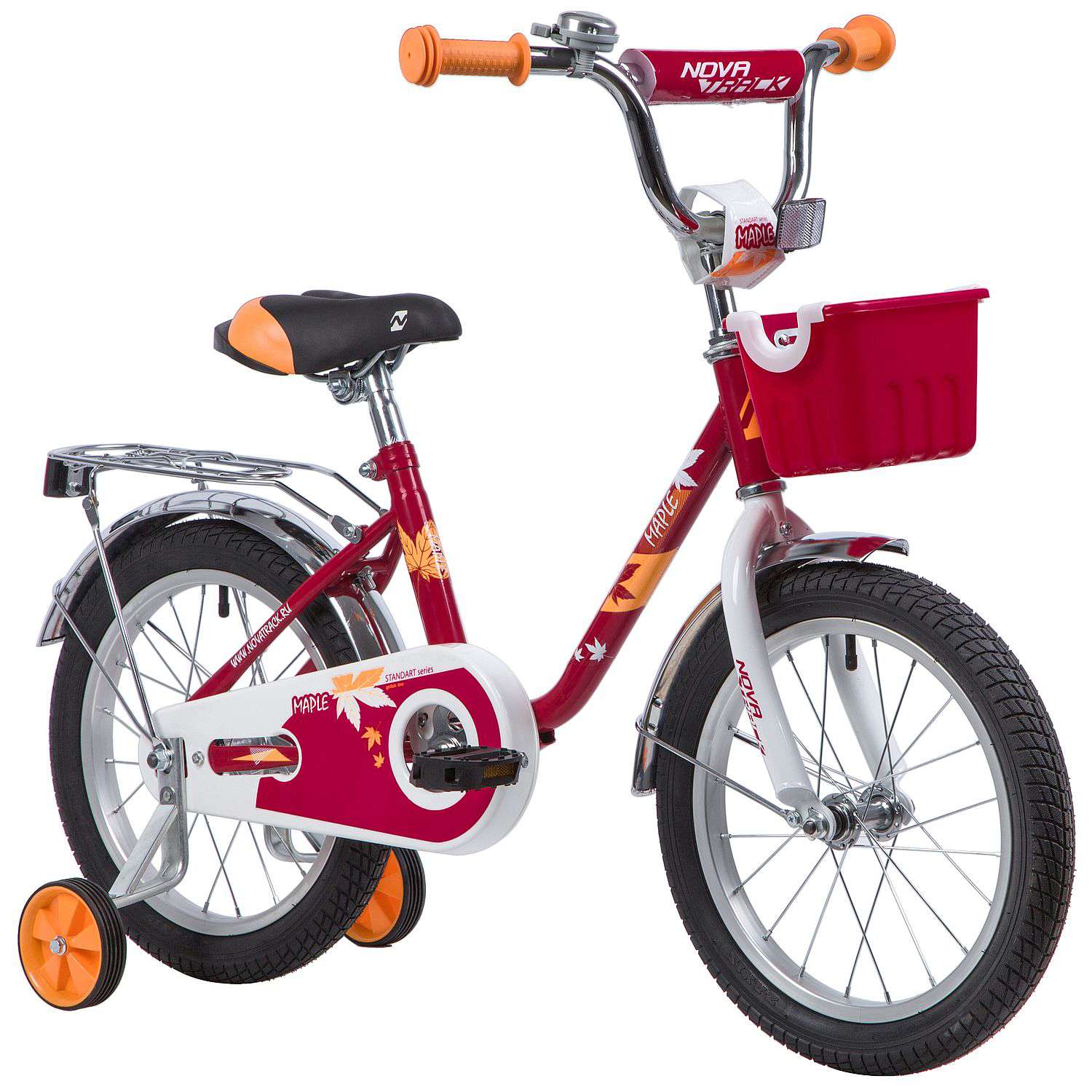 Велосипед 16 красный. NOVATRACK MAPLE - фото 2