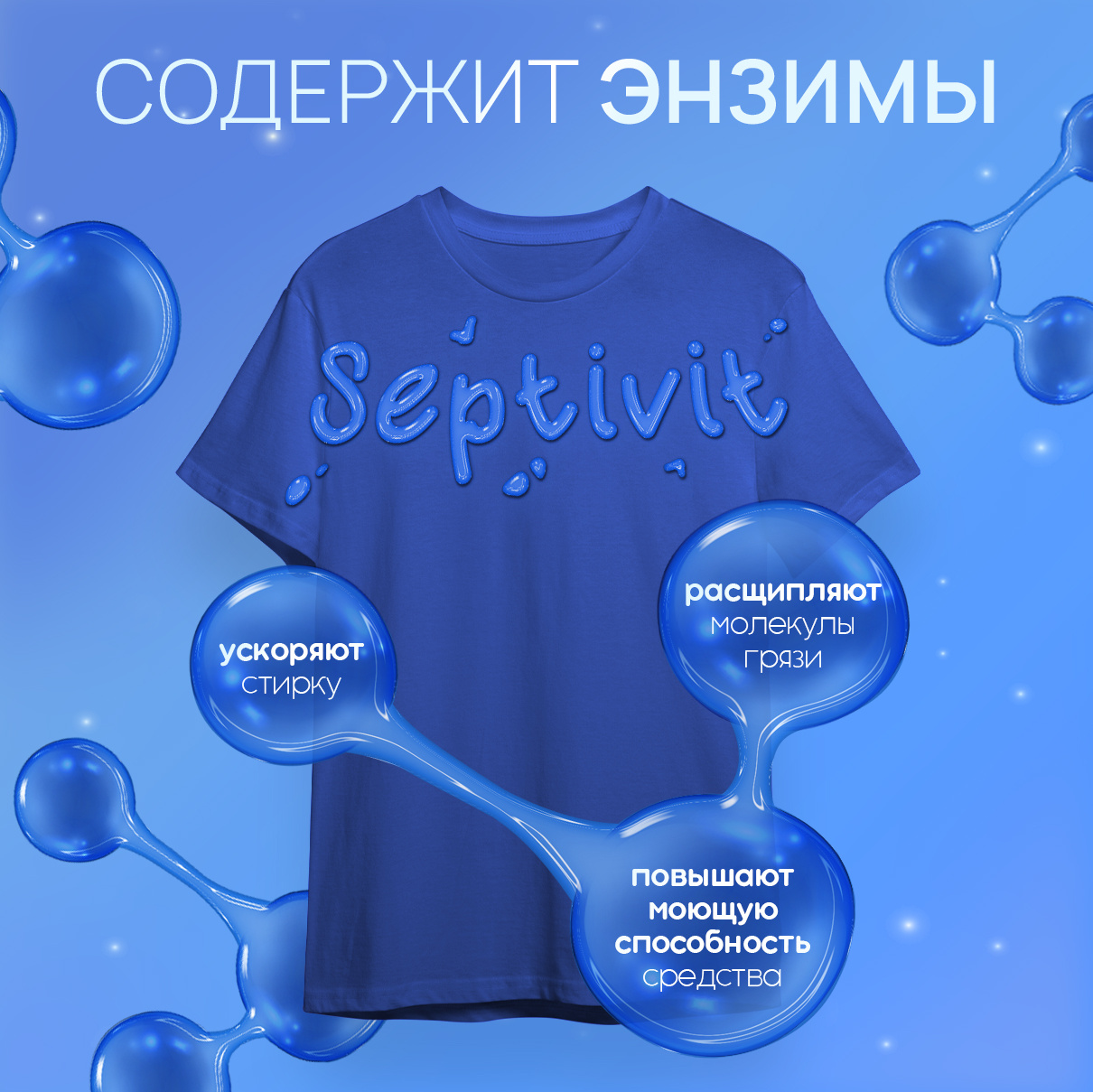 Гель для стирки SEPTIVIT Premium Универсальный Extra Clean 1л - фото 8