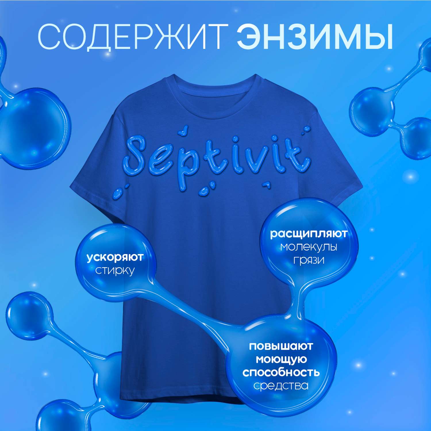 Гель для стирки SEPTIVIT Premium Универсальный Extra Clean 1л - фото 8