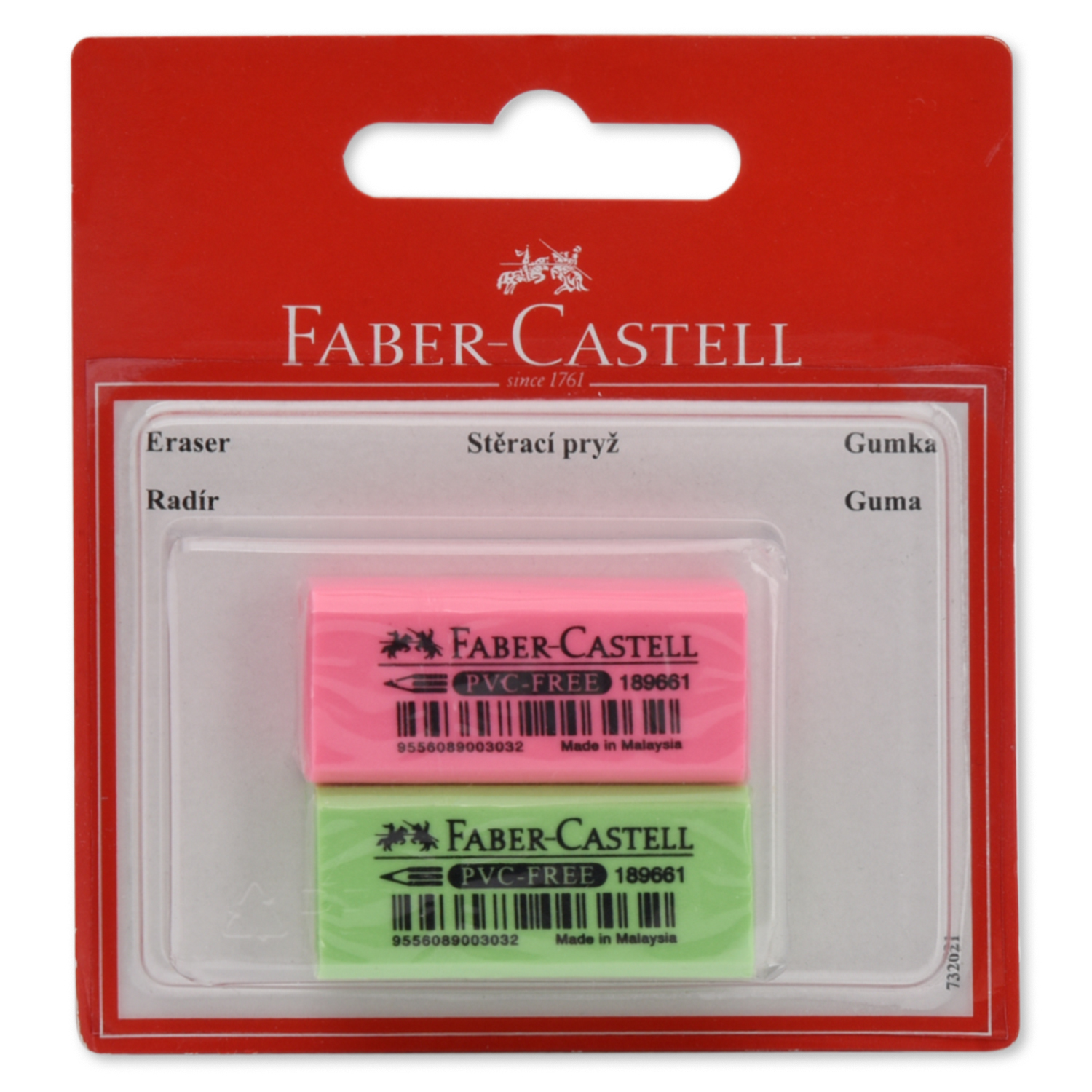 Ластик Faber Castell флуоресцентный 2 шт в ассортименте - фото 6