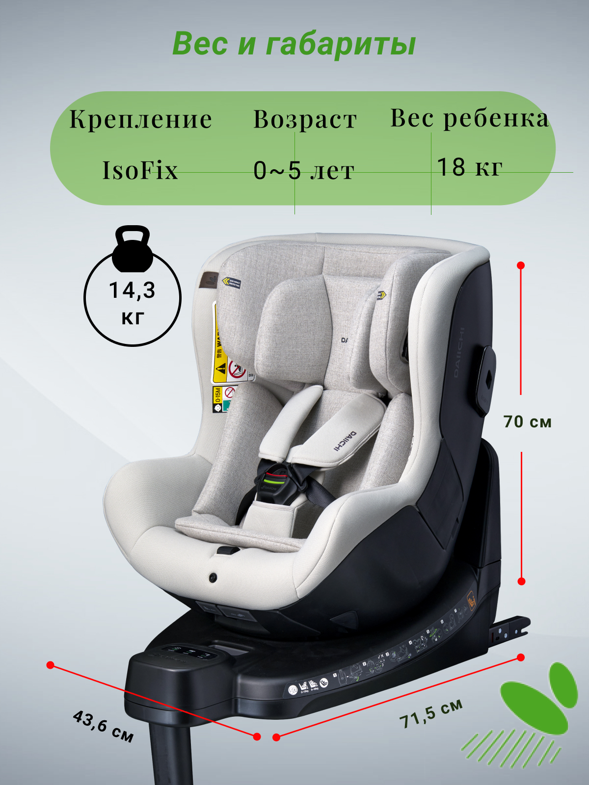 Автомобильное кресло DAIICHI One-FIX 360 i-Size - фото 11