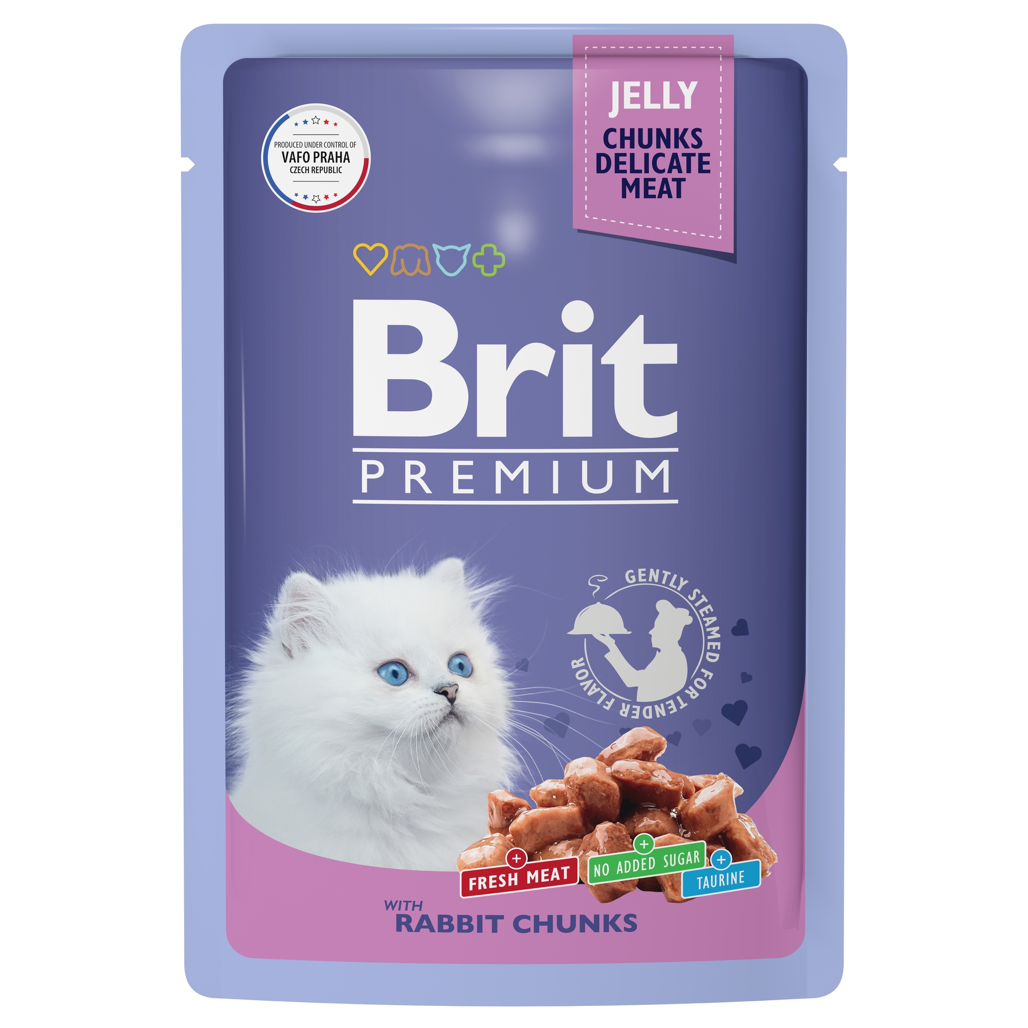 Корм для котят Brit 85г Premium кролик в желе - фото 1