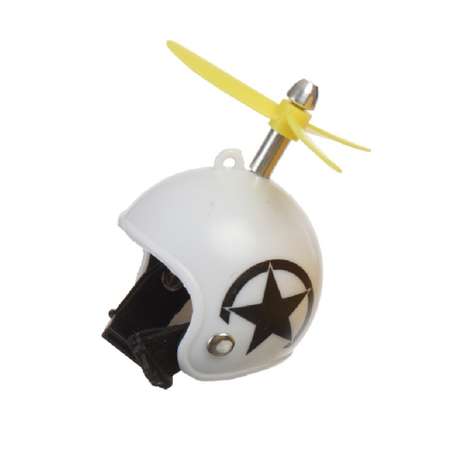 Велосипедный звонок Mobylos Утка в шлеме с пропеллером Звёздочка