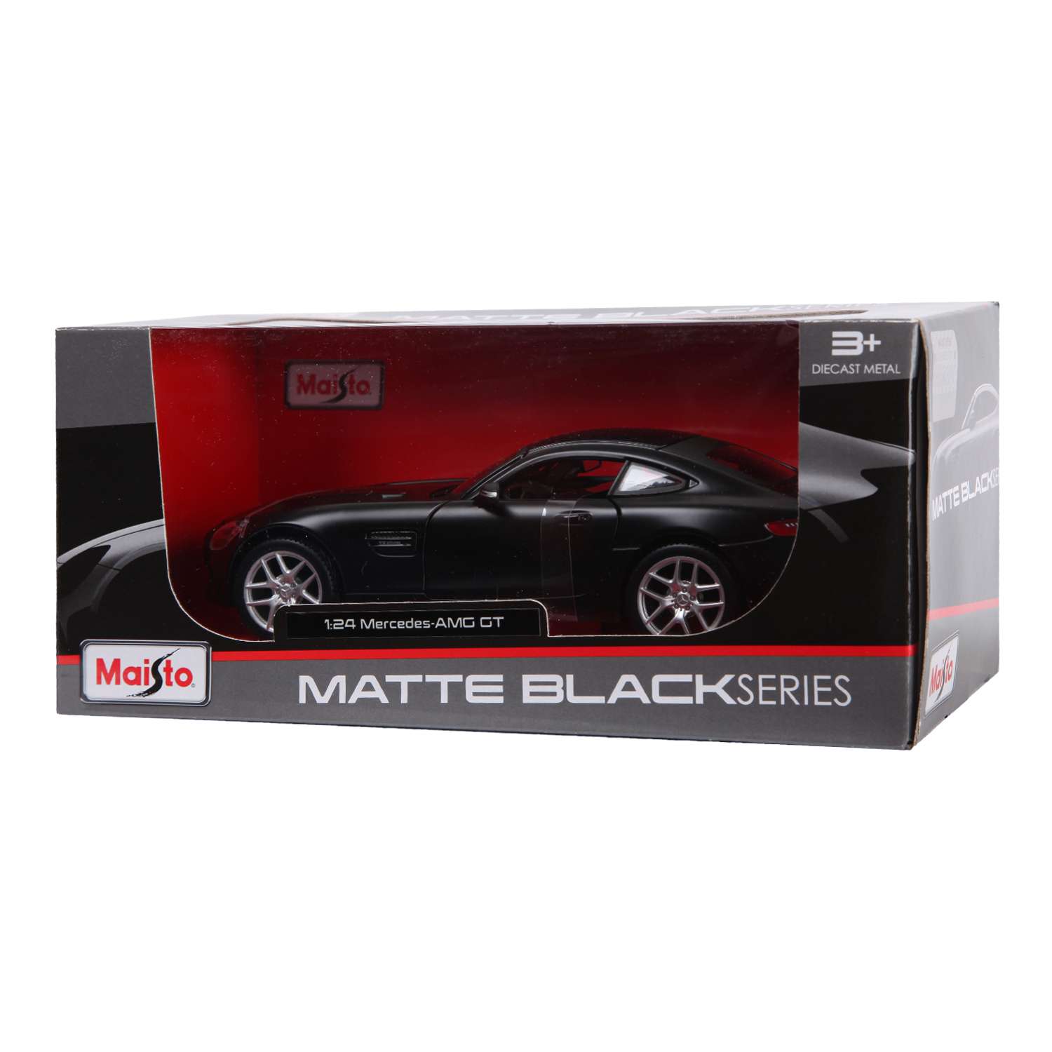 Машинка MAISTO 1:24 Mercedes AMG GT Matte Black 31134DB 31134DB - фото 2