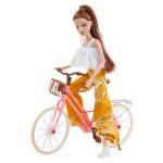 Кукла Veld Co шарнирная на велосипеде