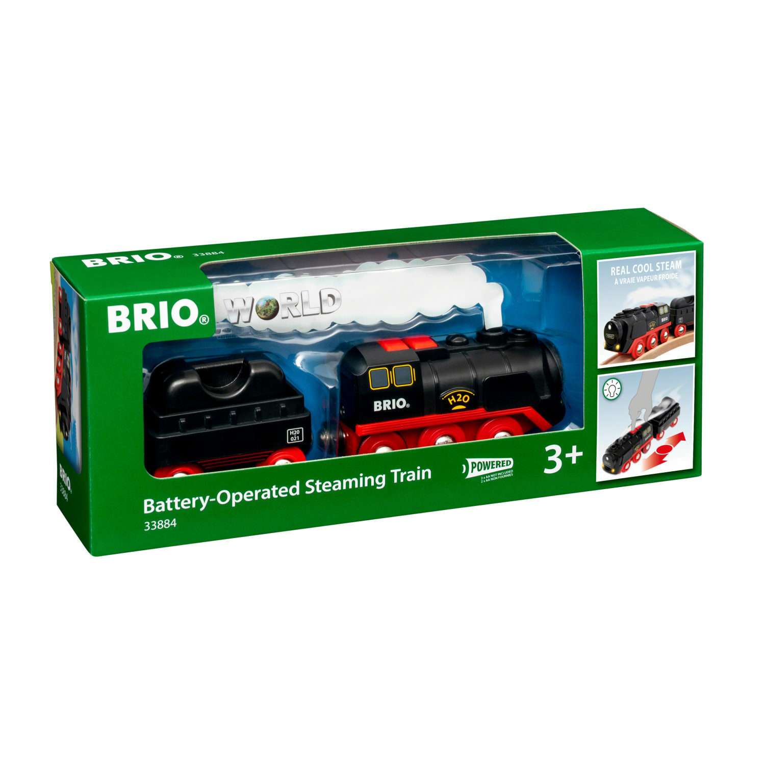 Паровоз BRIO поезд выпускающий пар 33884 - фото 2