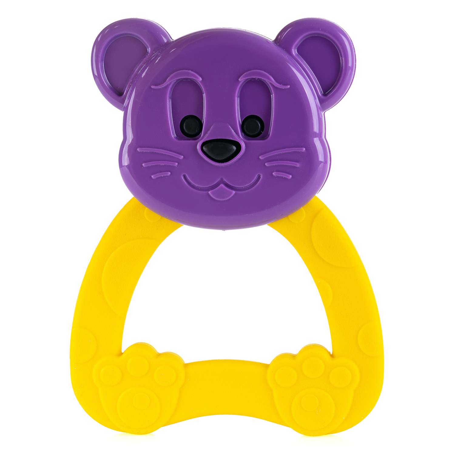 Погремушка-прорезыватель KNOPA Мышонок фиолетово-желтый - фото 1