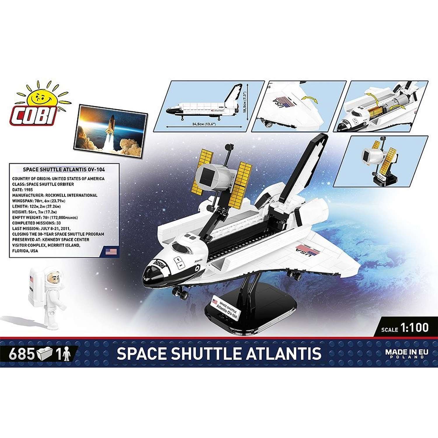 Конструктор COBI Космический шатл Space Shuttle Atlantis - фото 11