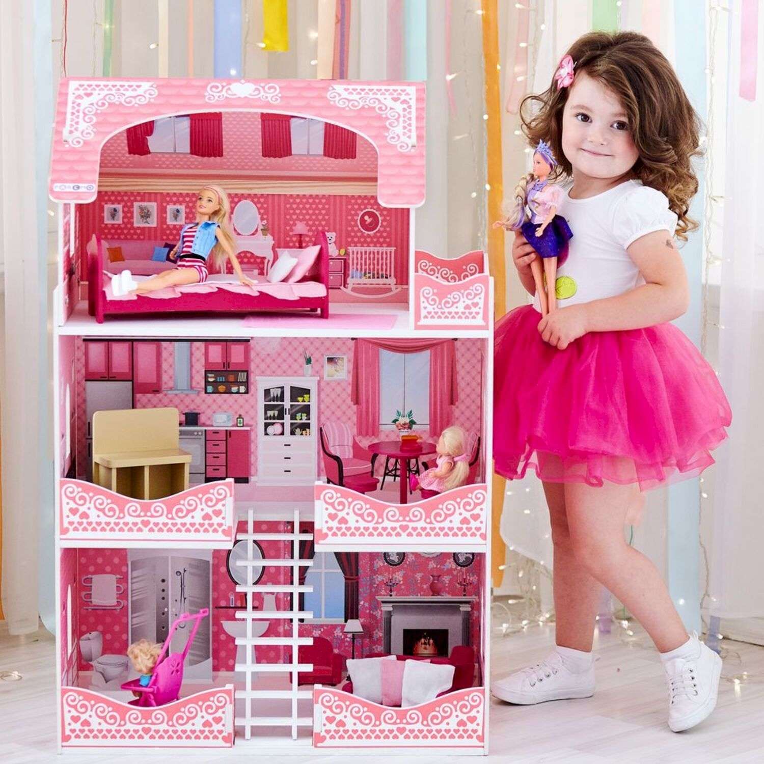 Кукольный домик Paremo Розет Шери с мебелью 7 предметов PD318-08 PD318-08 - фото 1