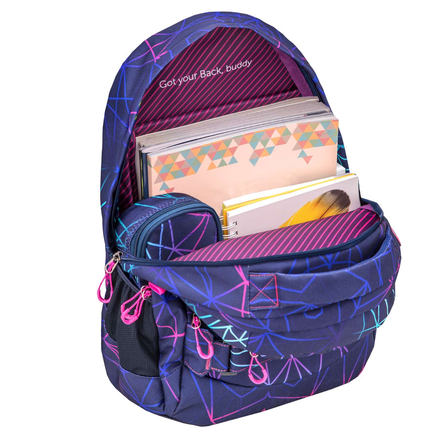 Рюкзак молодежный BELMIL Wave Infinity Stripes Purple - фото 4