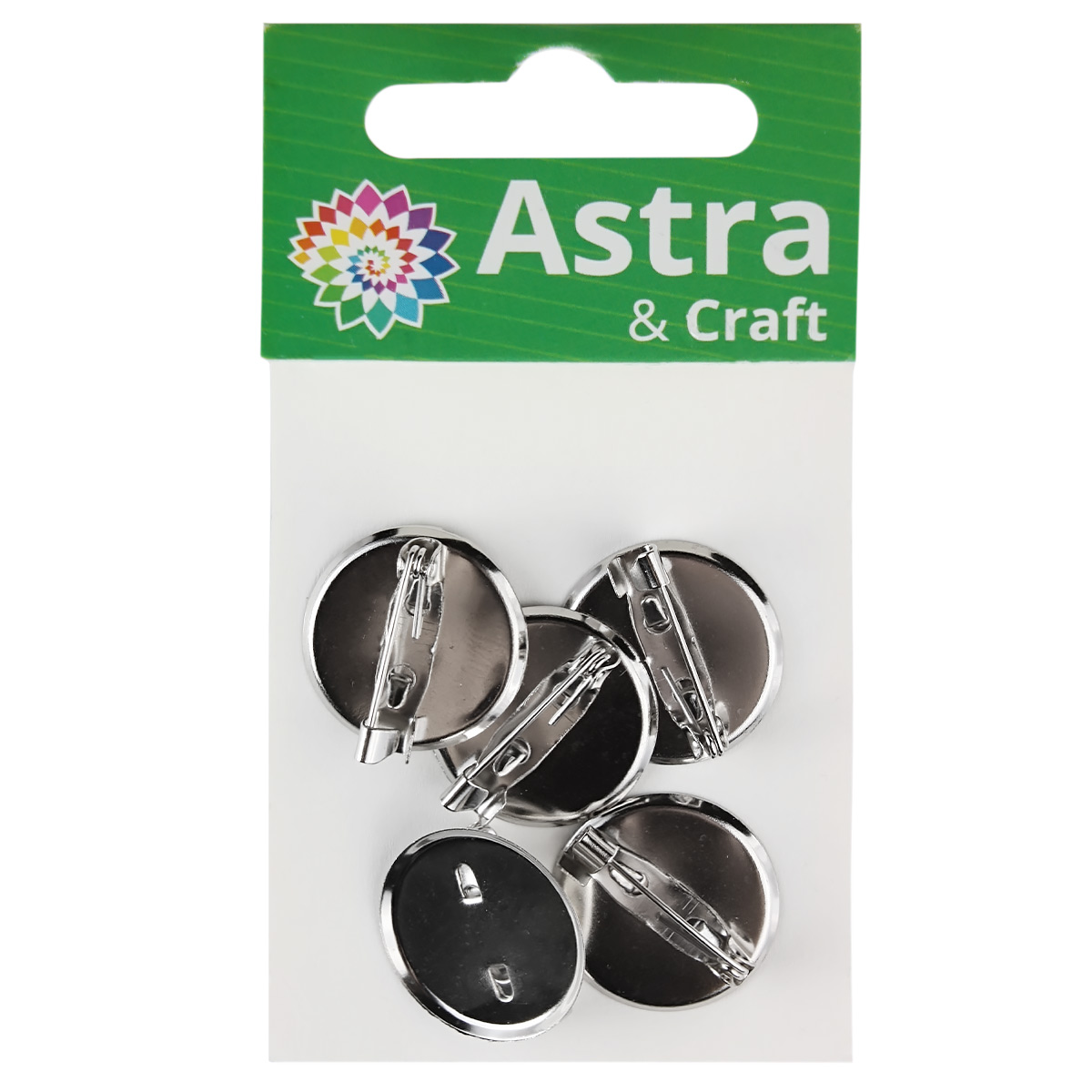 Основа для броши и значка Astra Craft круглая 2 см 5 шт - фото 4