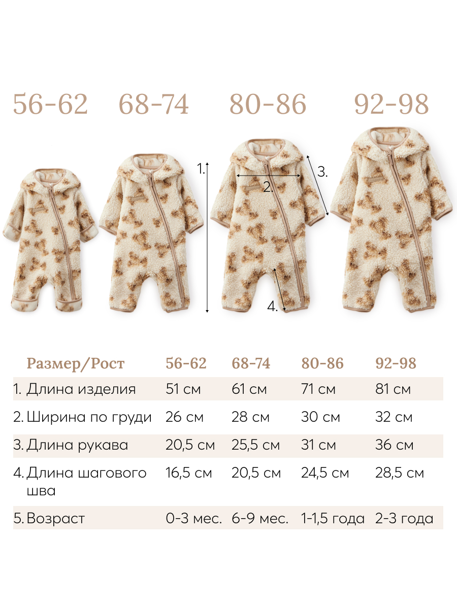 Комбинезон HAPPY BABY 89054_beige(bear) - фото 6