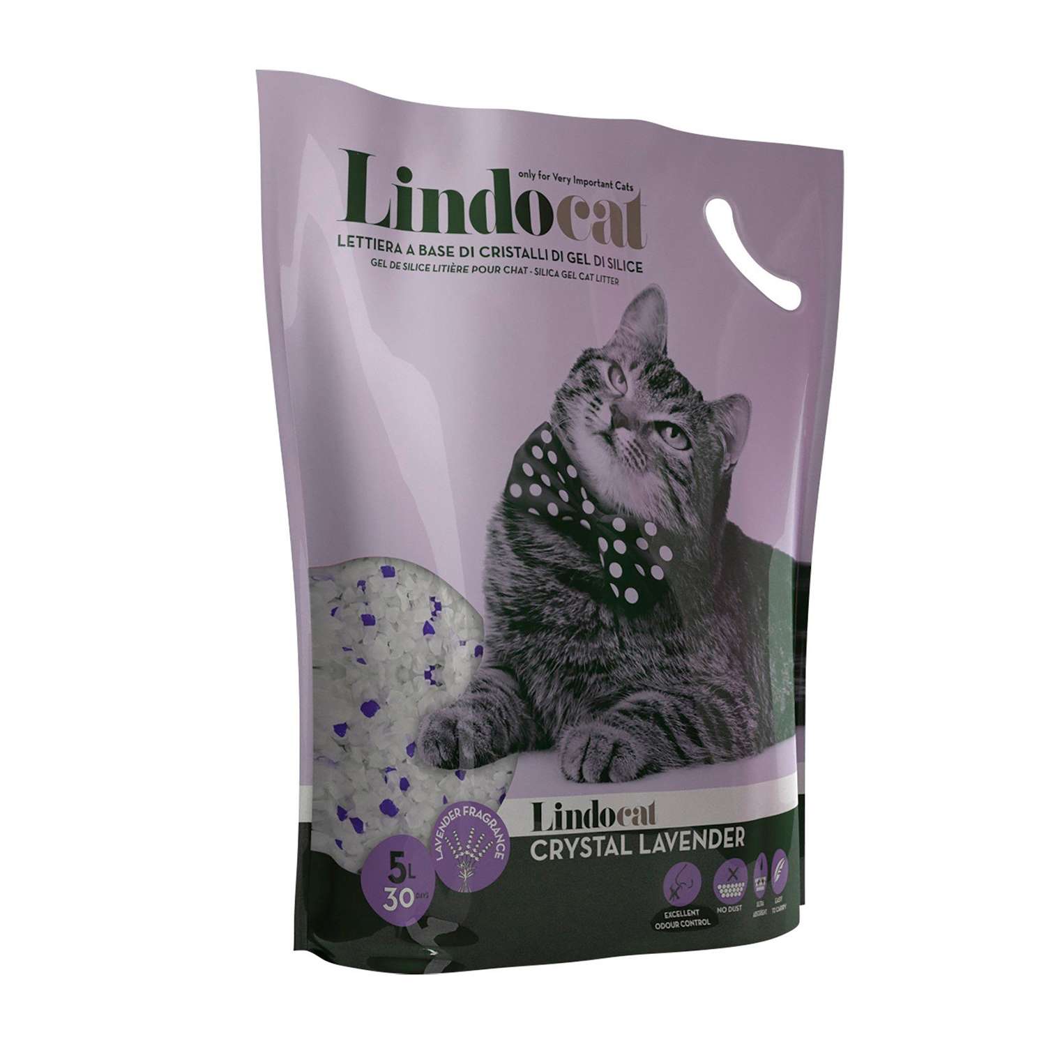 Наполнитель LindoCat Crystal Lavender 2.19кг впитывающий  - фото 1