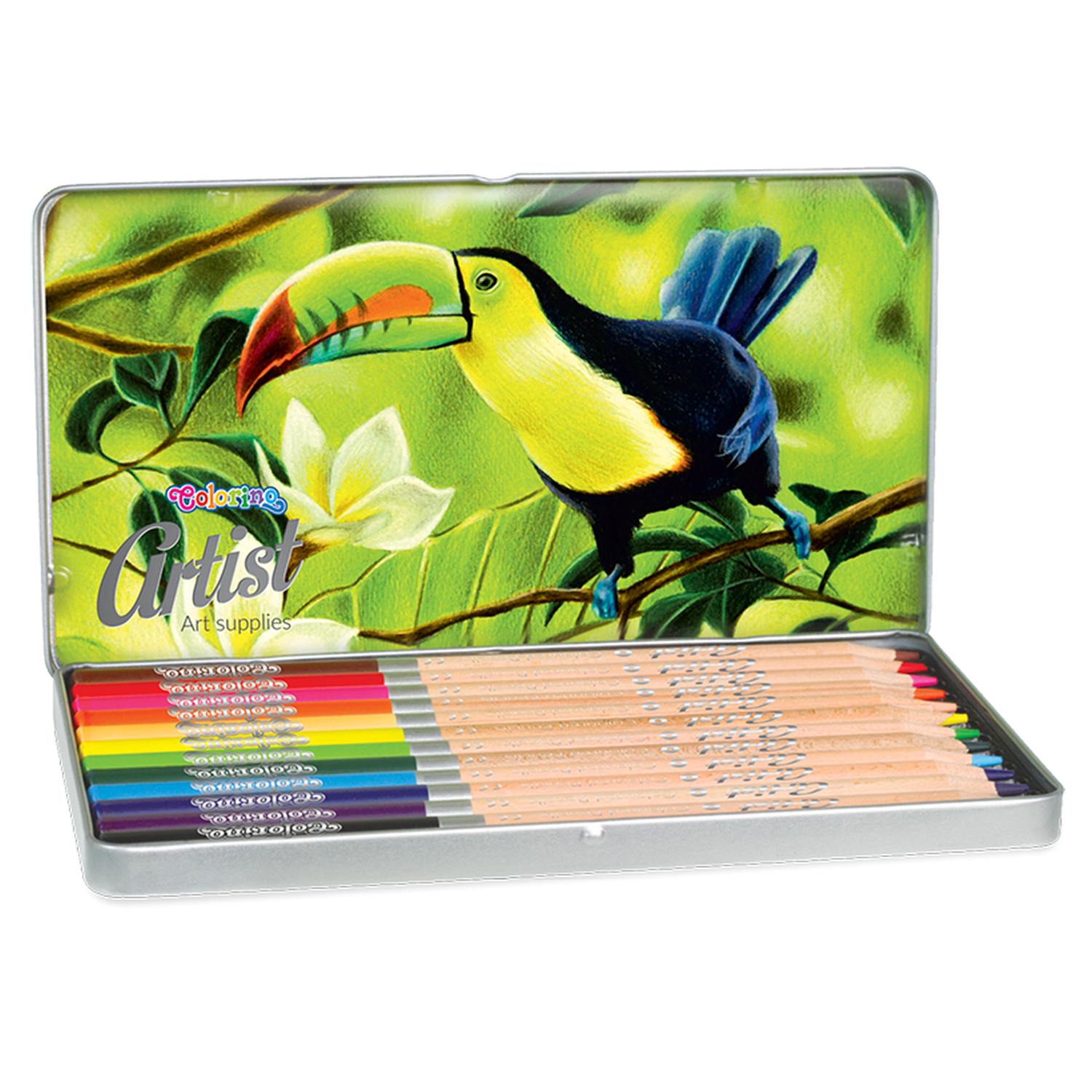 Цветные карандаши COLORINO Artist 12 цветов в металлической коробке - фото 1