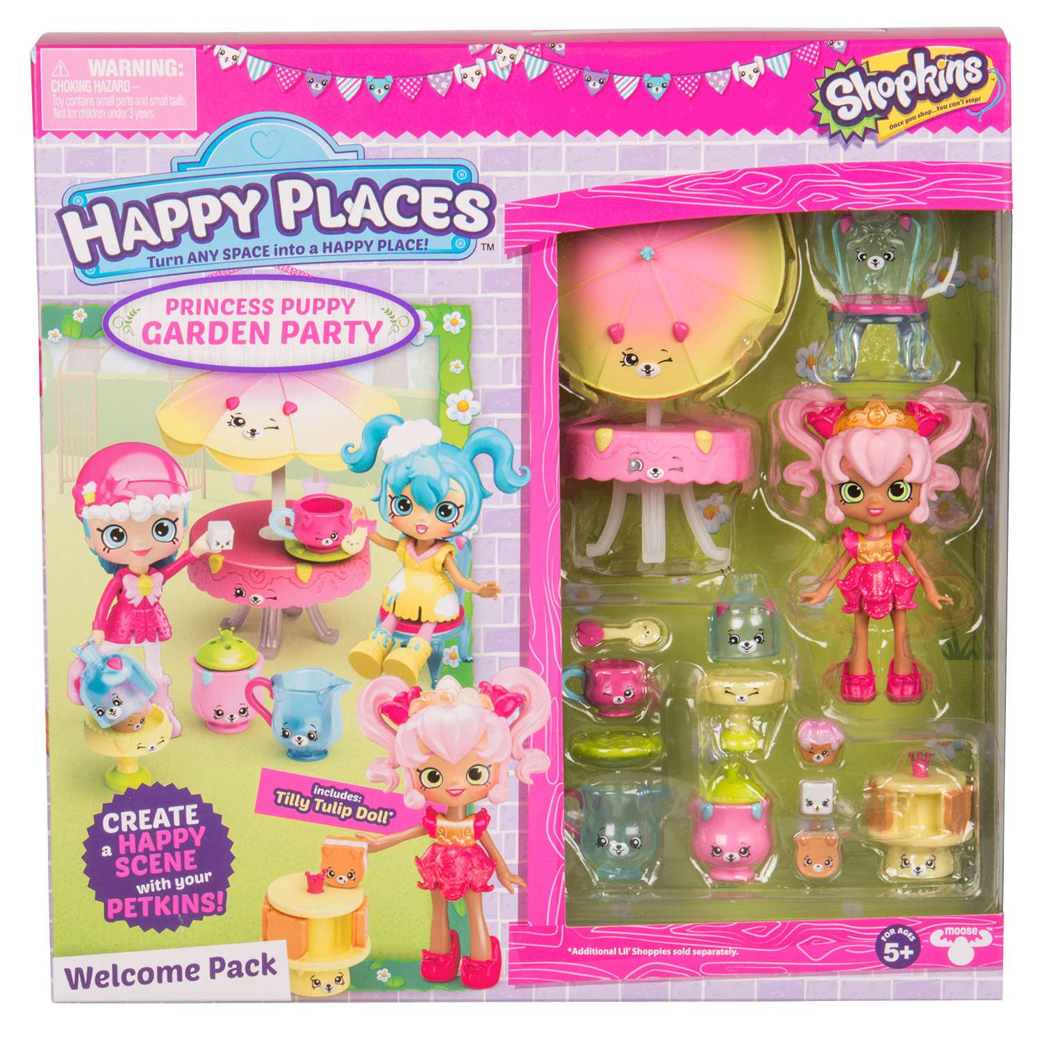 Набор Happy Places Shopkins Новоселье Вечеринка принцессы в саду с щеночками 56931 - фото 2