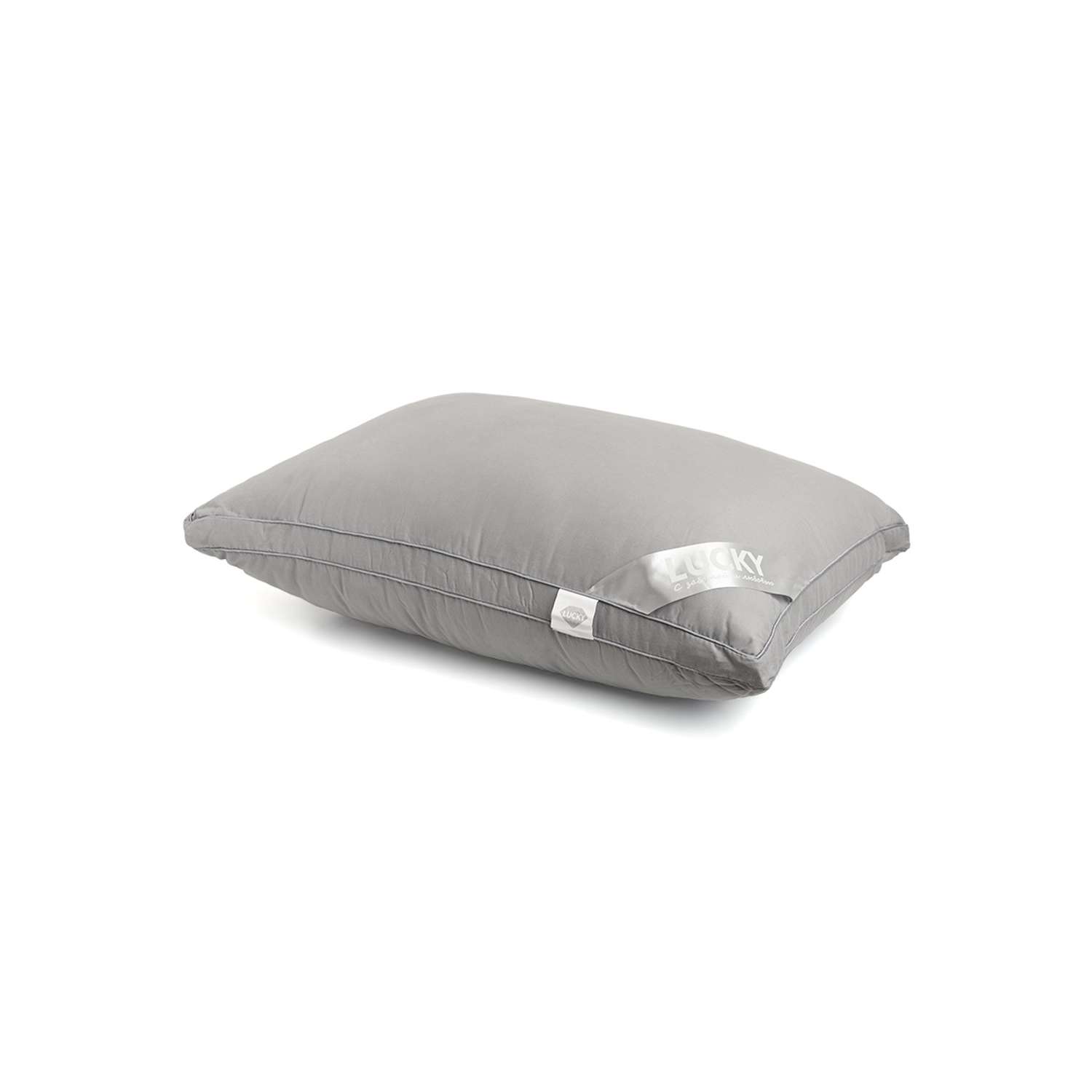 Подушка для сна LUCKY 48x70 см искусственный Лебяжий пух серый R000011 - фото 1