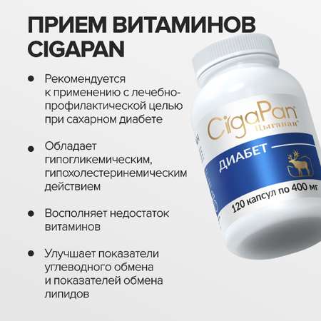 Диабет CigaPan Цыгапан 120 капсул