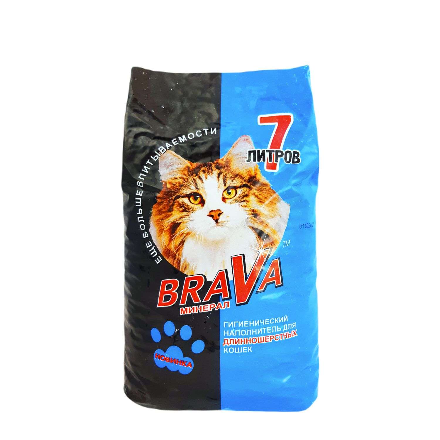 Наполнитель для кошек BraVa минеральный бентонитовый для длинношерстных кошек 7л - фото 1