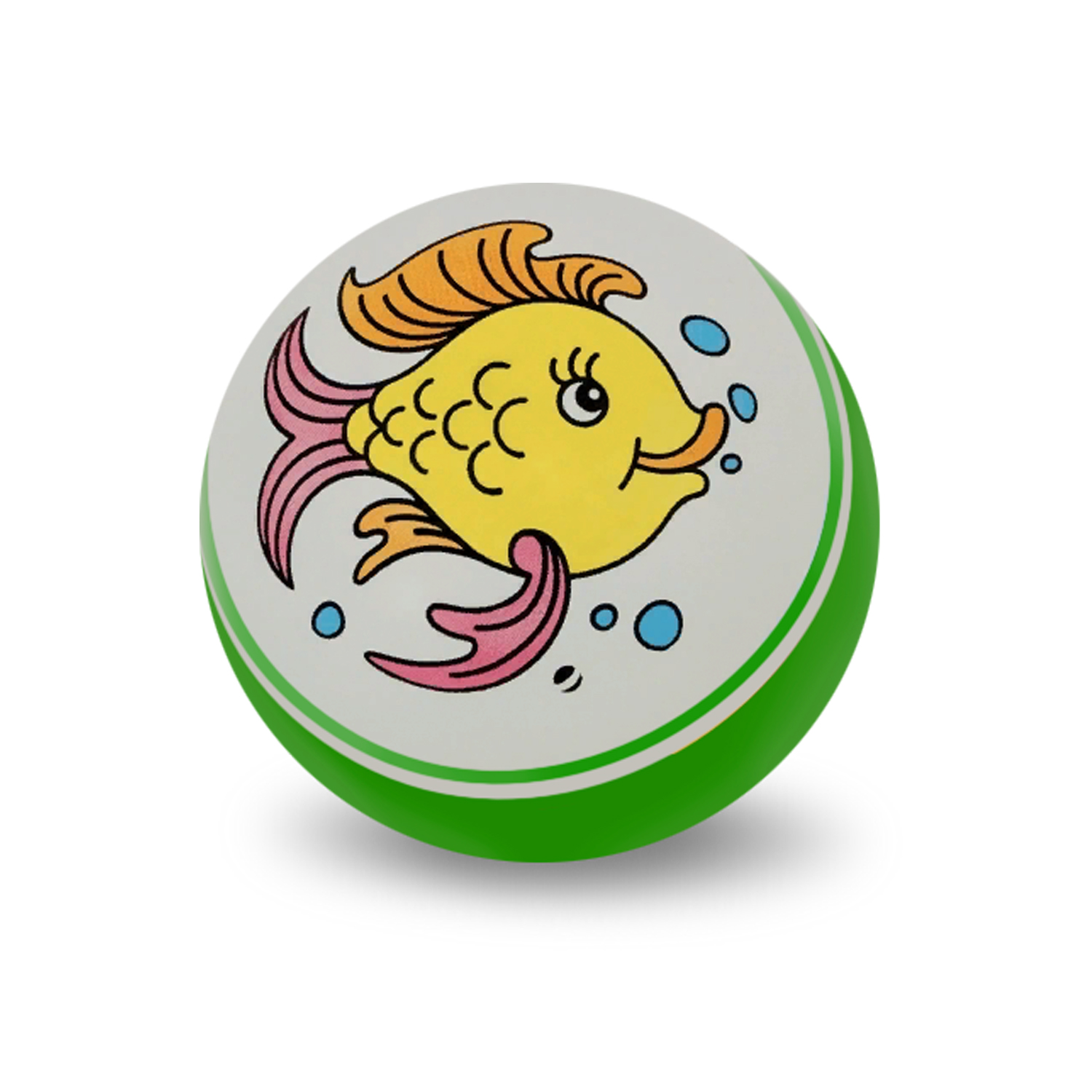 Мяч ЧАПАЕВ Рыбка зелёный 7см 44253 - фото 2