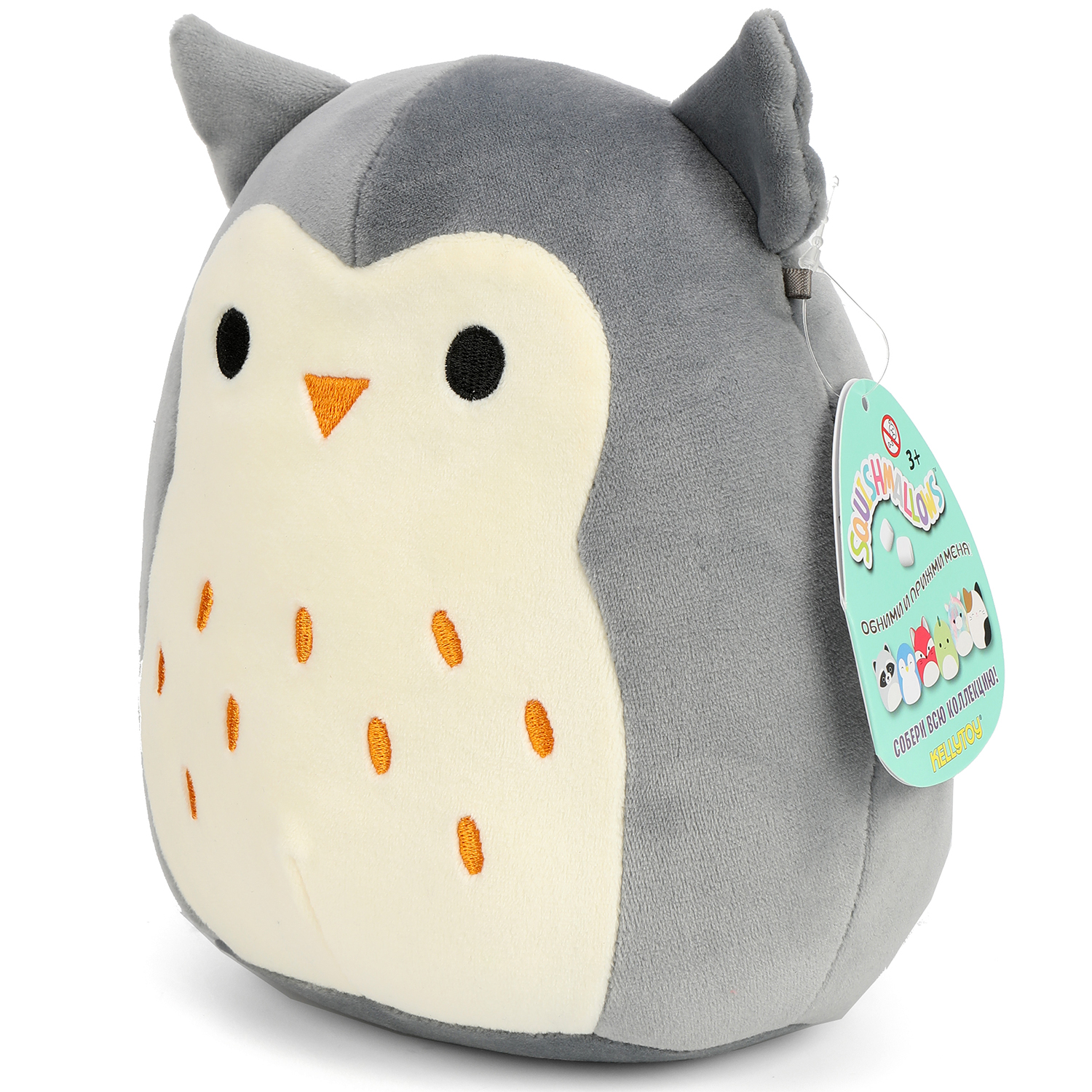 Игрушка мягкая Squishmallows сквиш антистресс Сова Хутти - фото 2