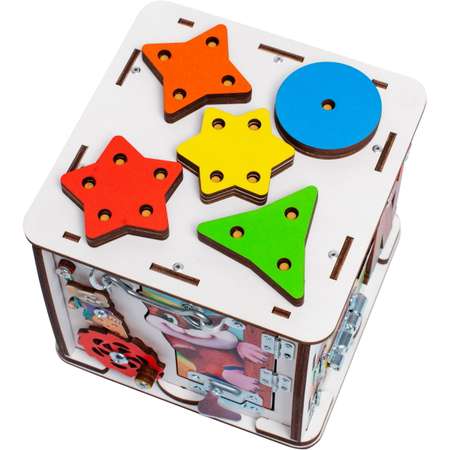 Бизиборд Jolly Kids Развивающий кубик со светом