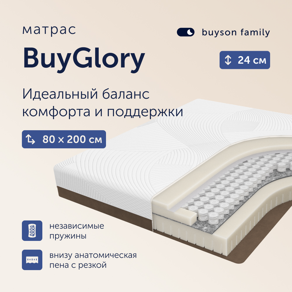 Матрас buyson BuyGlory 200х80 - фото 1