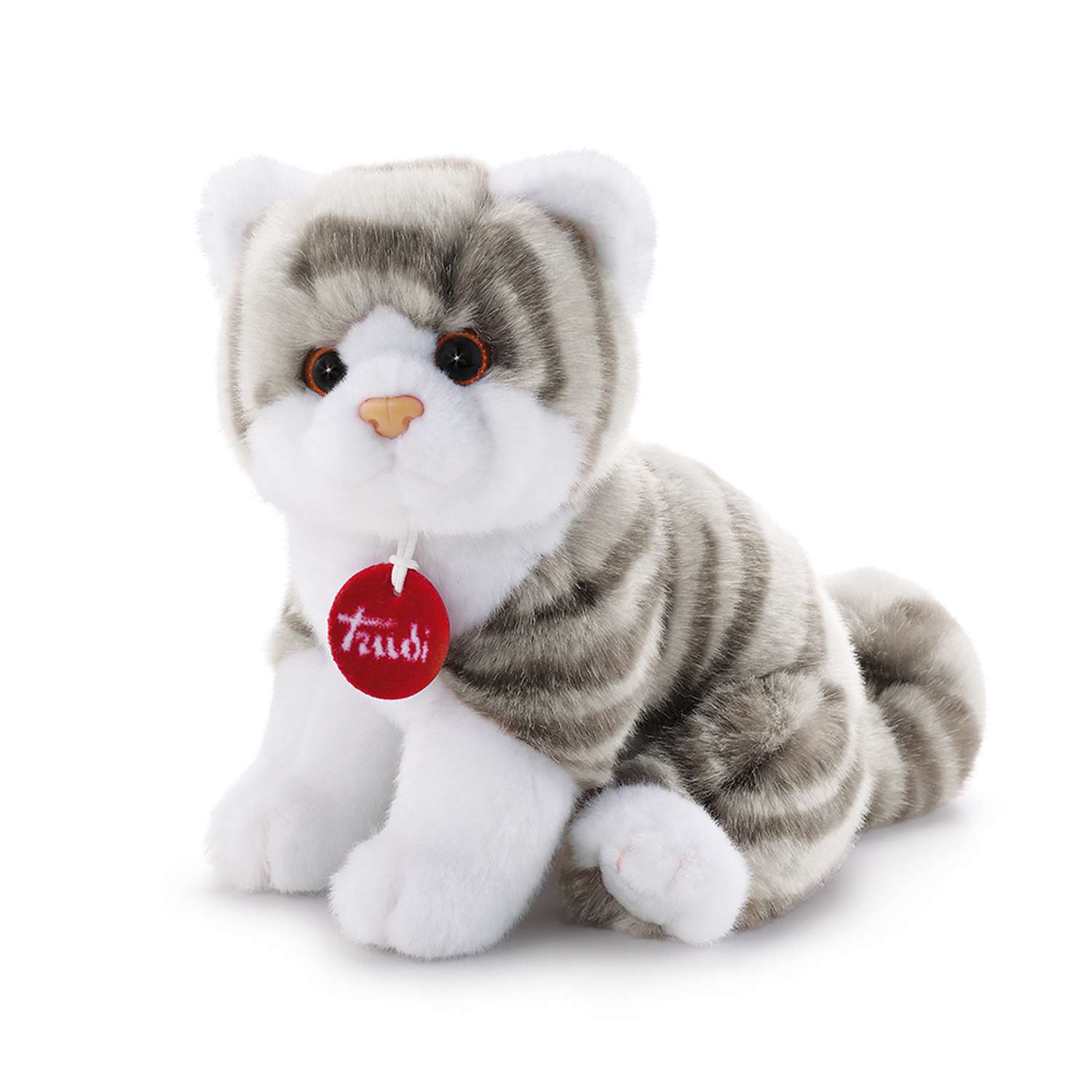 Мягкая игрушка TRUDI Котёнок Брэд серо-белый 24см - фото 1