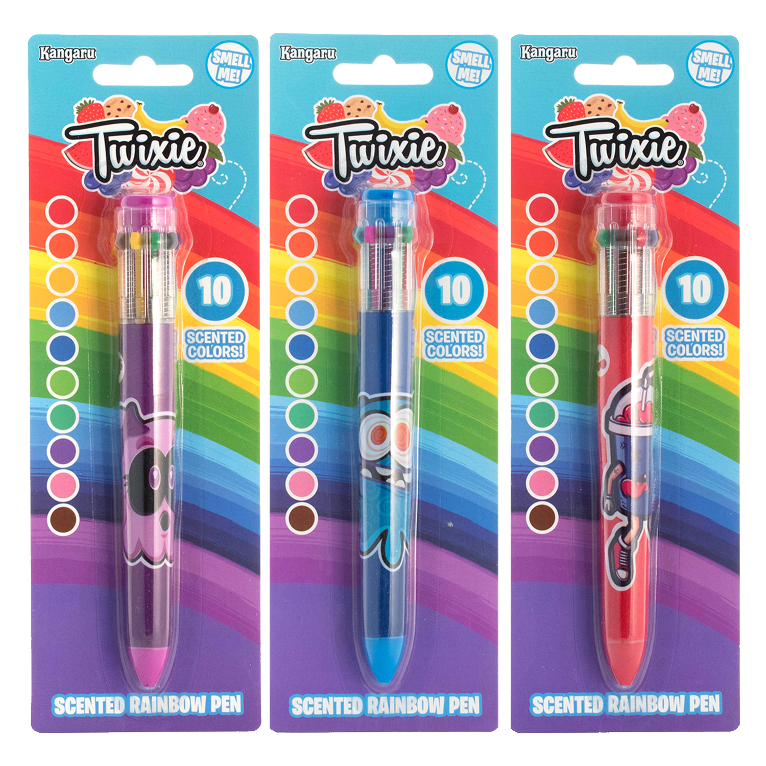 Ручка Kangaru Twixie Синяя многоцветная ароматизированная 10 в 1 - фото 3