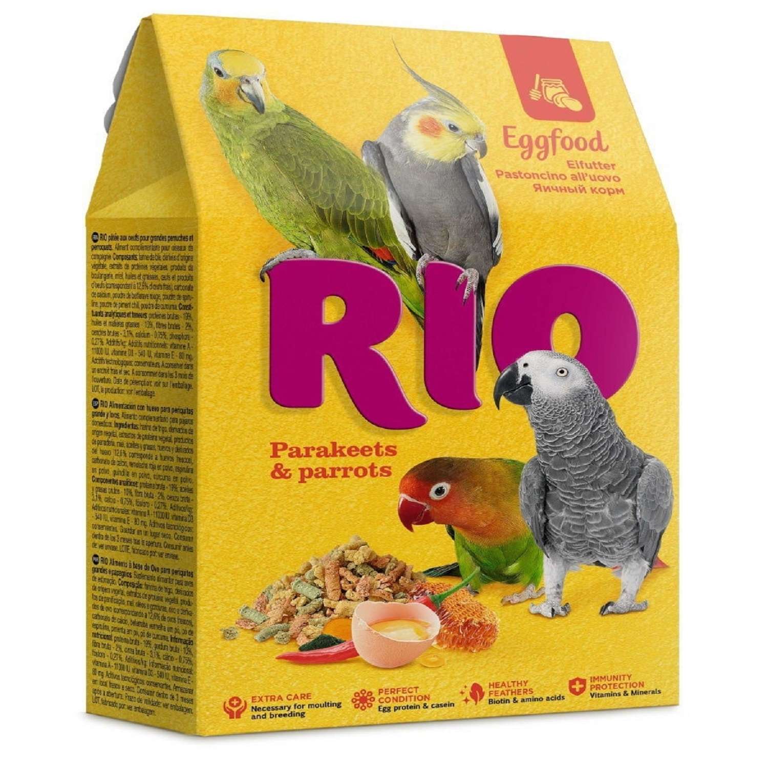 Корм для попугаев RIO средних и крупных яичный 250г - фото 1