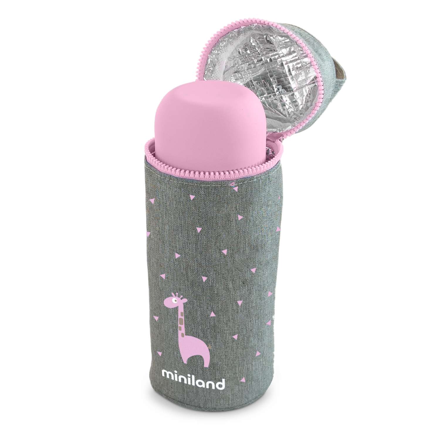 Термосумка Miniland для бутылочек Silky розовый 350 мл - фото 2