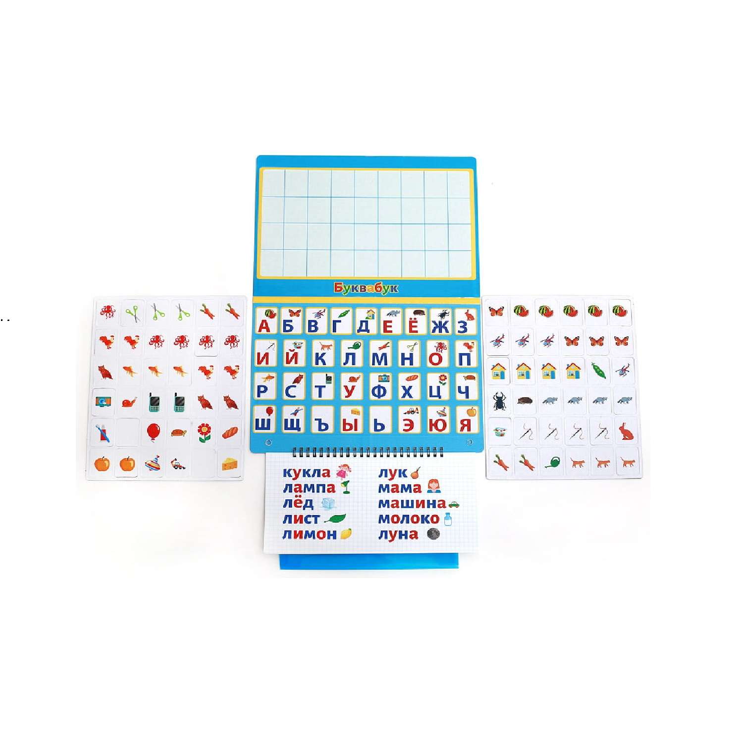 Большая магнитная игра-книга Бигр БукваБук настольная с магнитами для развития и обучения чтению азбуки УД31 - фото 6