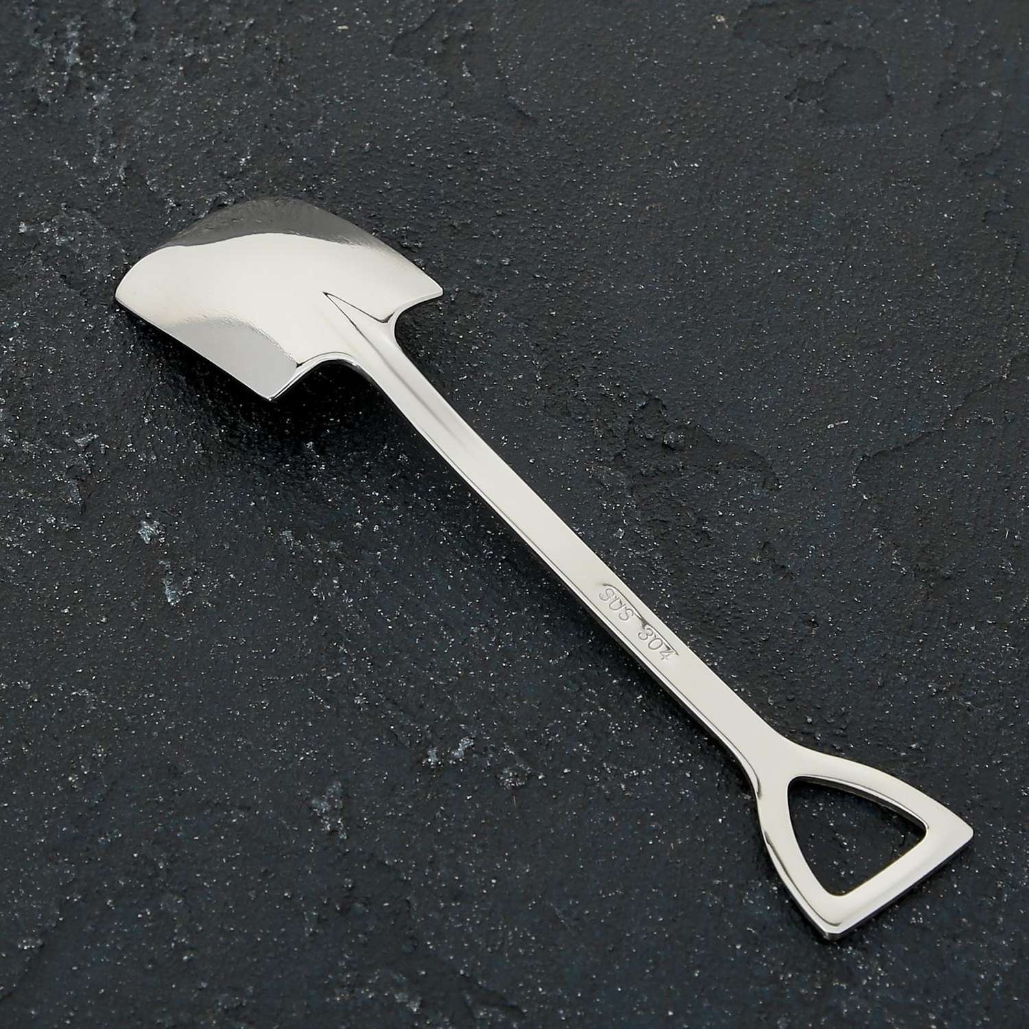 Ложка десертная MAGISTRO Лопата серебро форма прямоугольная - фото 2