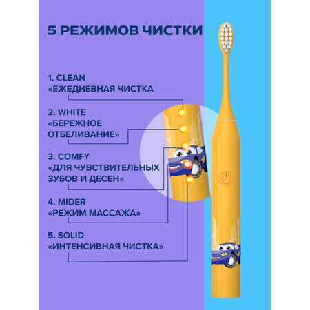 Электрическая зубная щетка PARU Электрощетка для детей