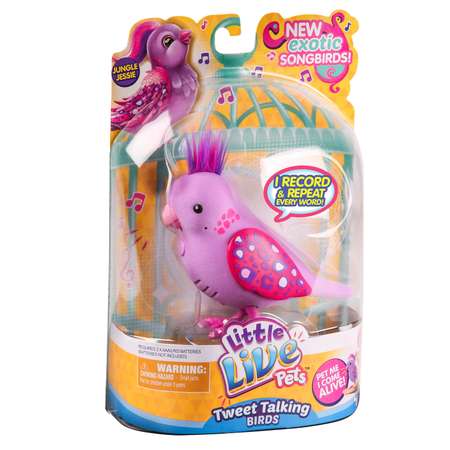 Птичка Little Live Pets Малиновая с хохолком (28236)