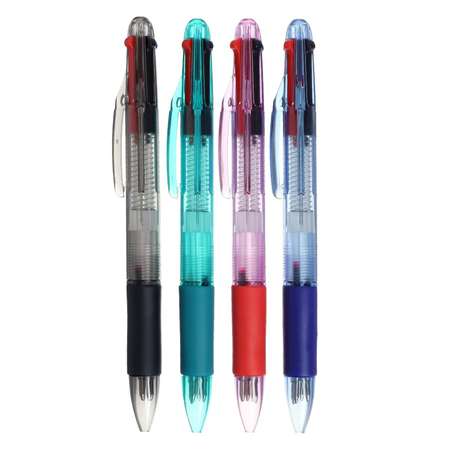 Ручка шариковая Calligrata автоматическая 4-х цветная в ассортименте 1302050