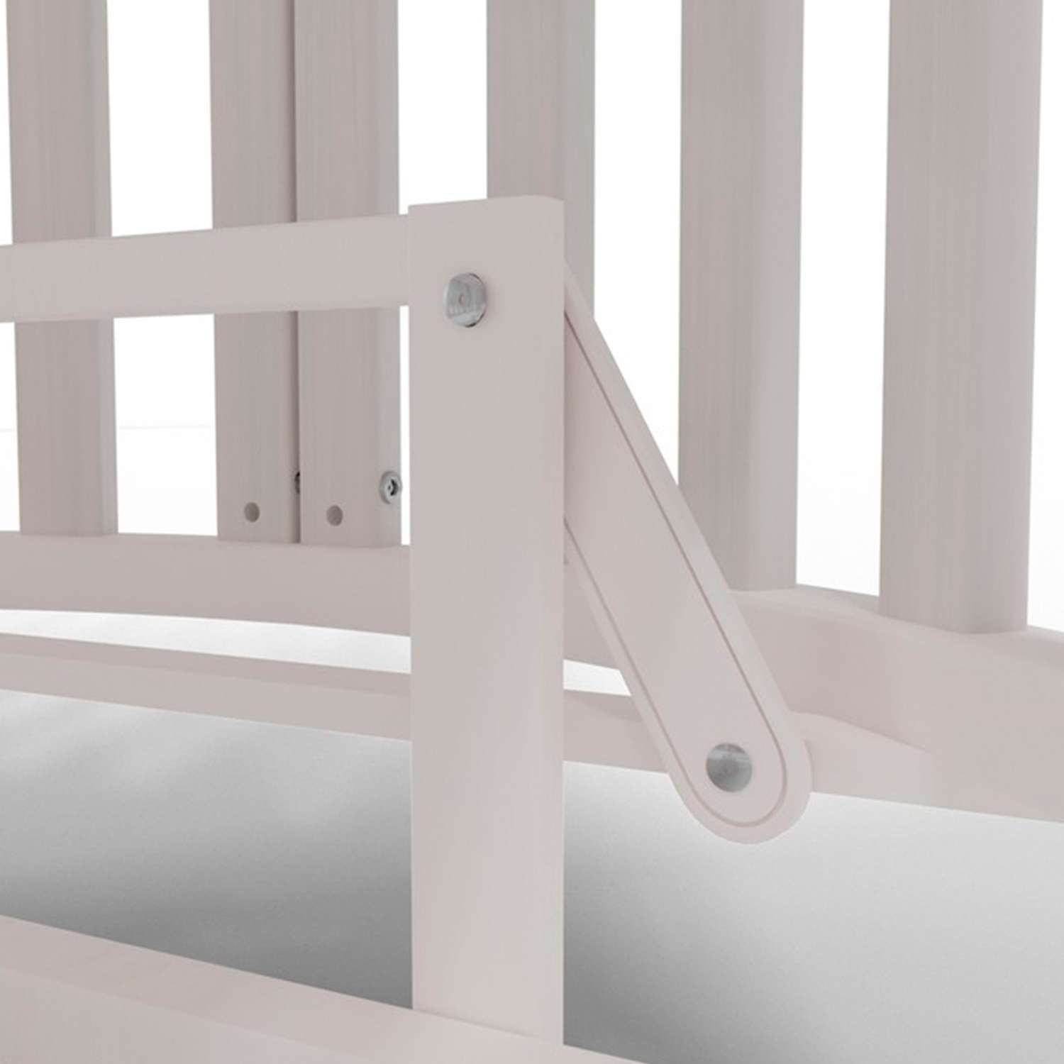 Детская кроватка WOODLINES Мими овальная, универсальный маятник (белый) - фото 2
