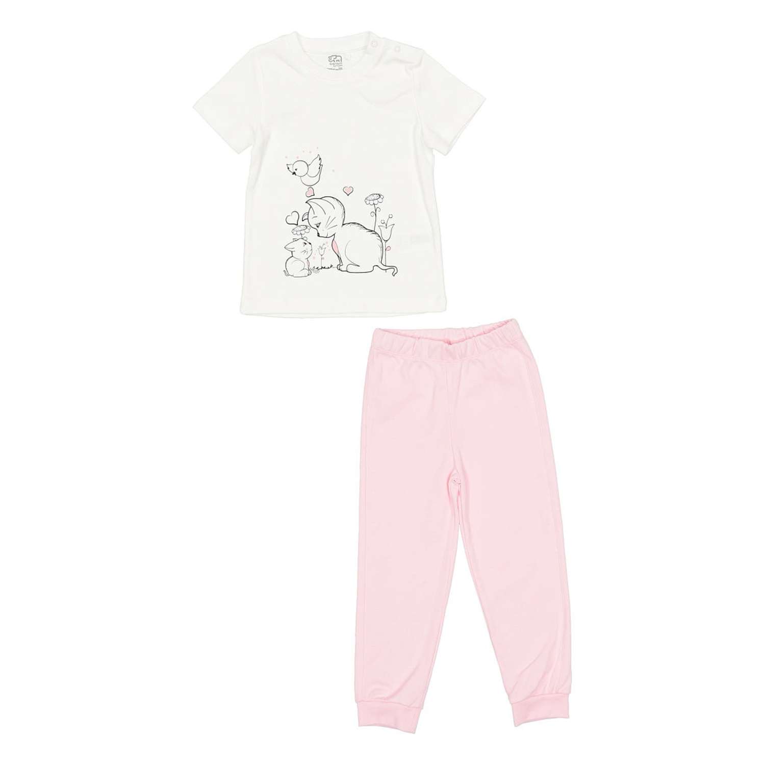 Пижама Белый слон 101.5306 Молочный/розовый - фото 1