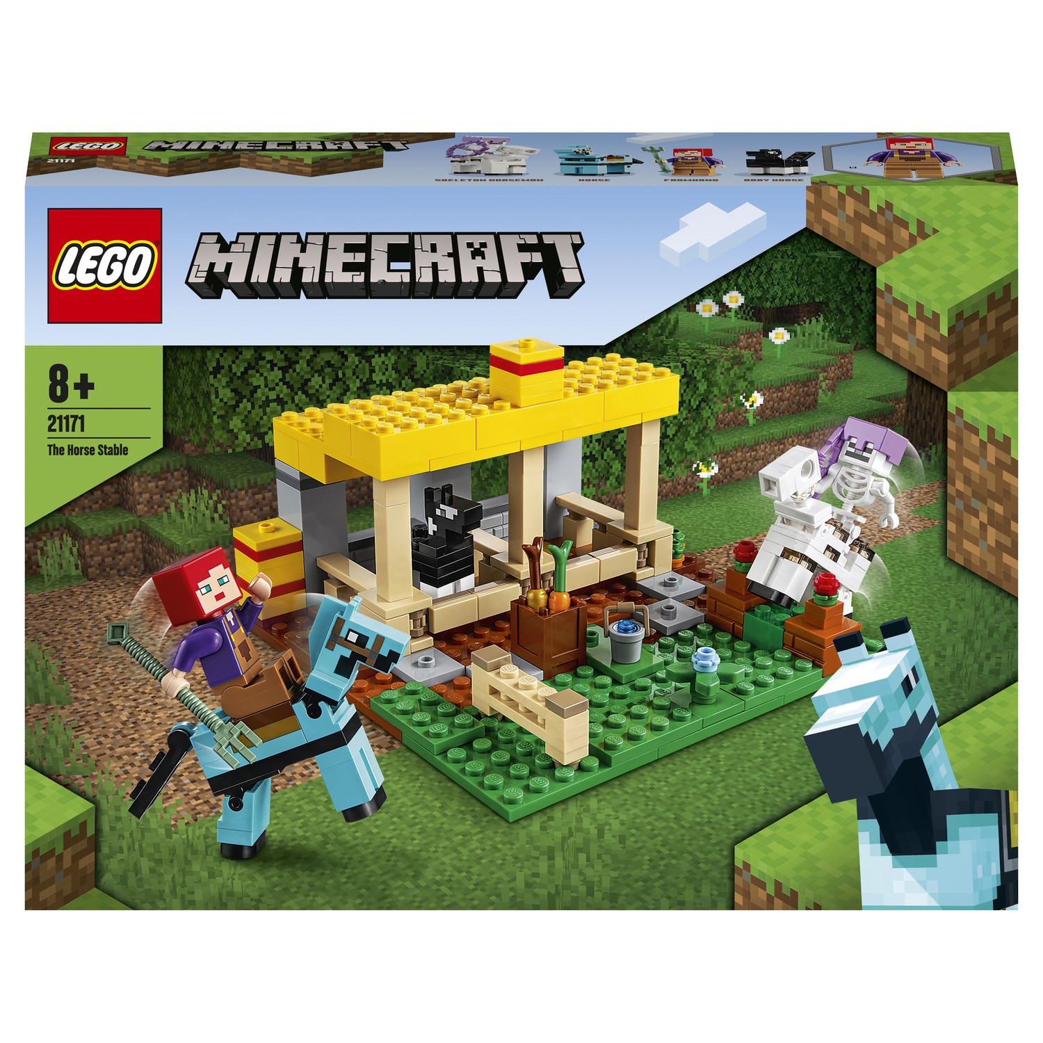 Конструктор LEGO Minecraft Конюшня 21171 купить по цене 1499 ₽ в  интернет-магазине Детский мир