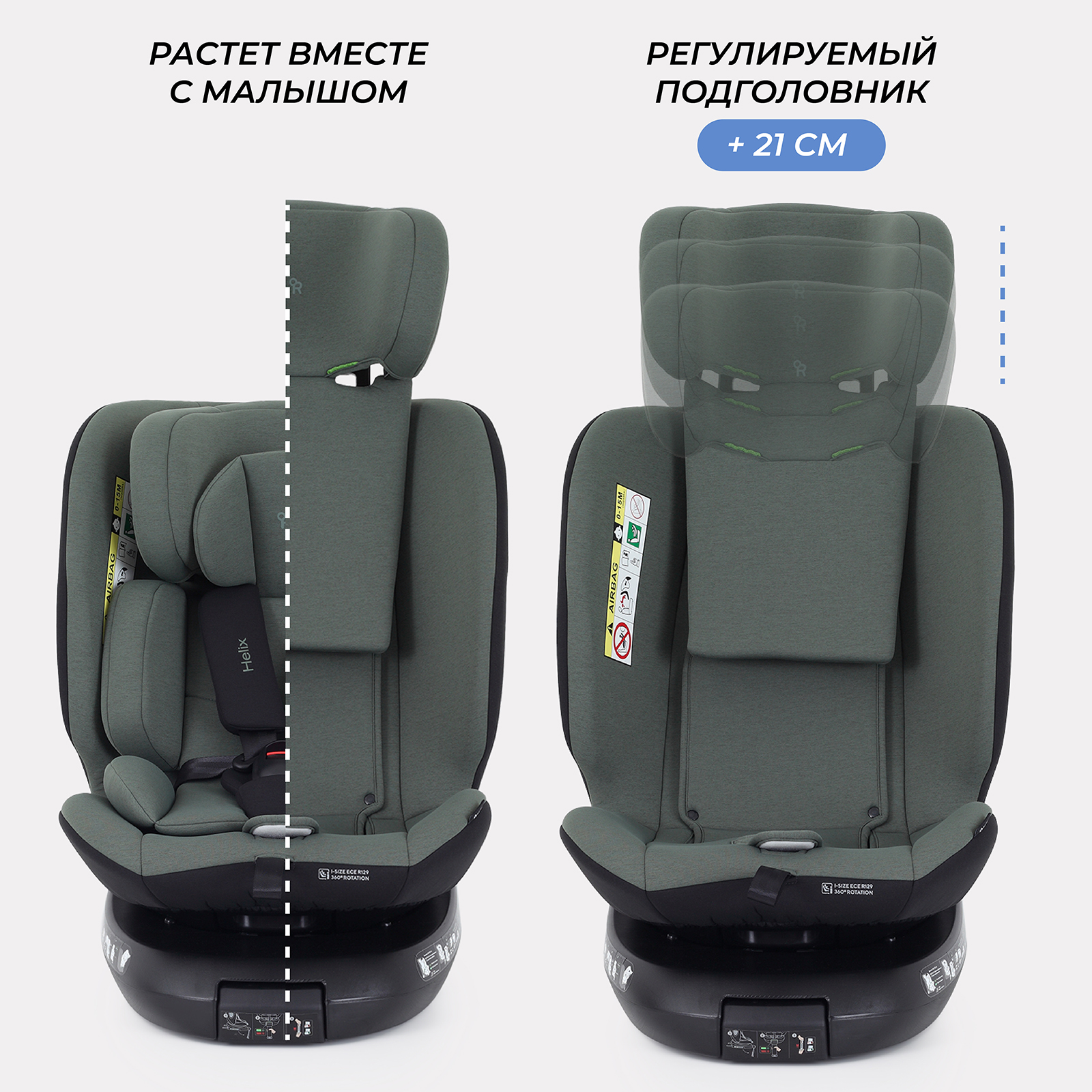 Автокресло Rant AY819 Helix isofix Green 40-150см - фото 7