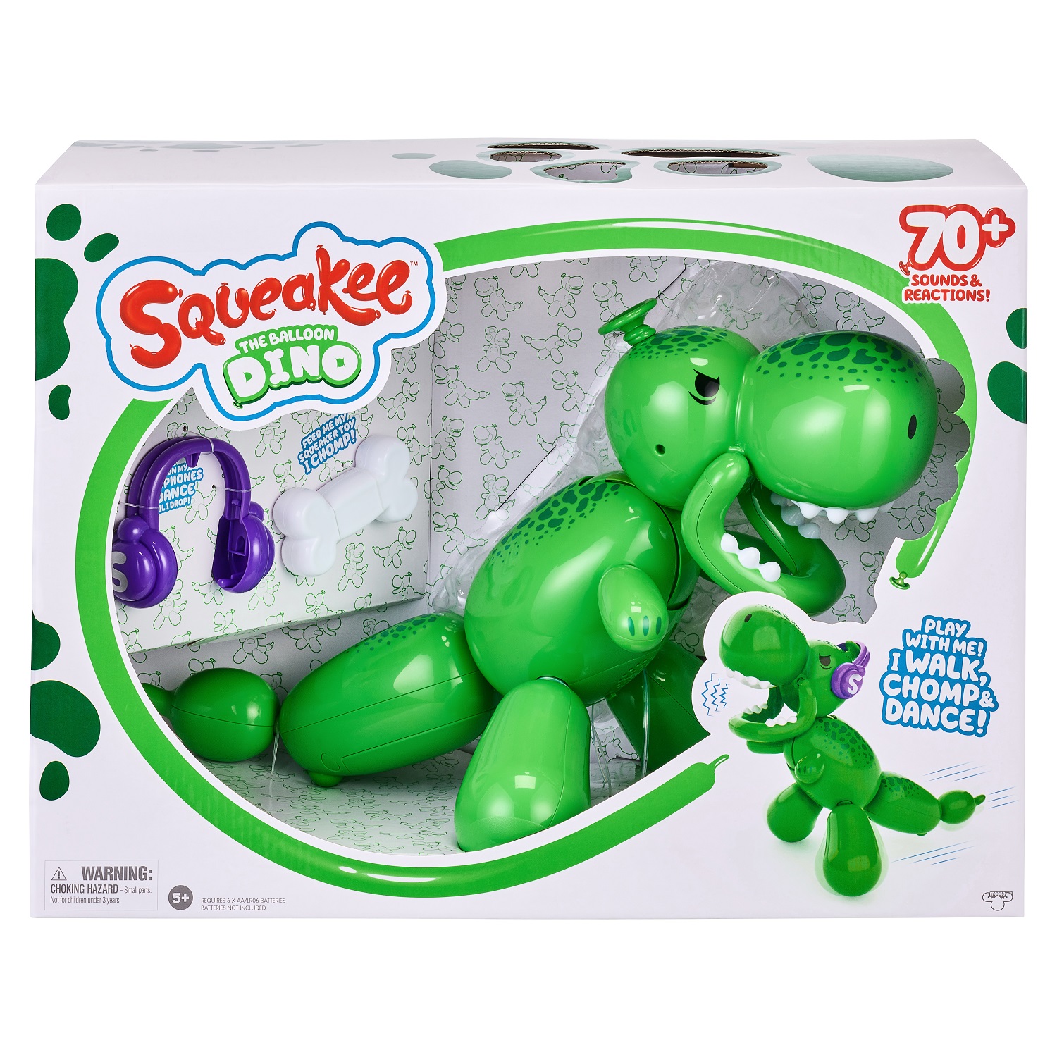 Набор игровой Squeakee Динозавр с 2аксессуарами 39164 - фото 2