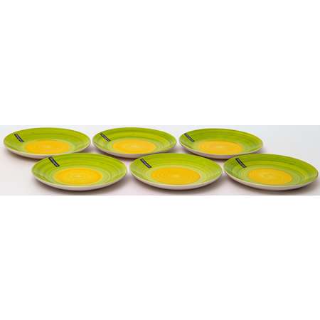 Набор тарелок Elrington Аэрограф Зеленый луг 190 мм 6 шт