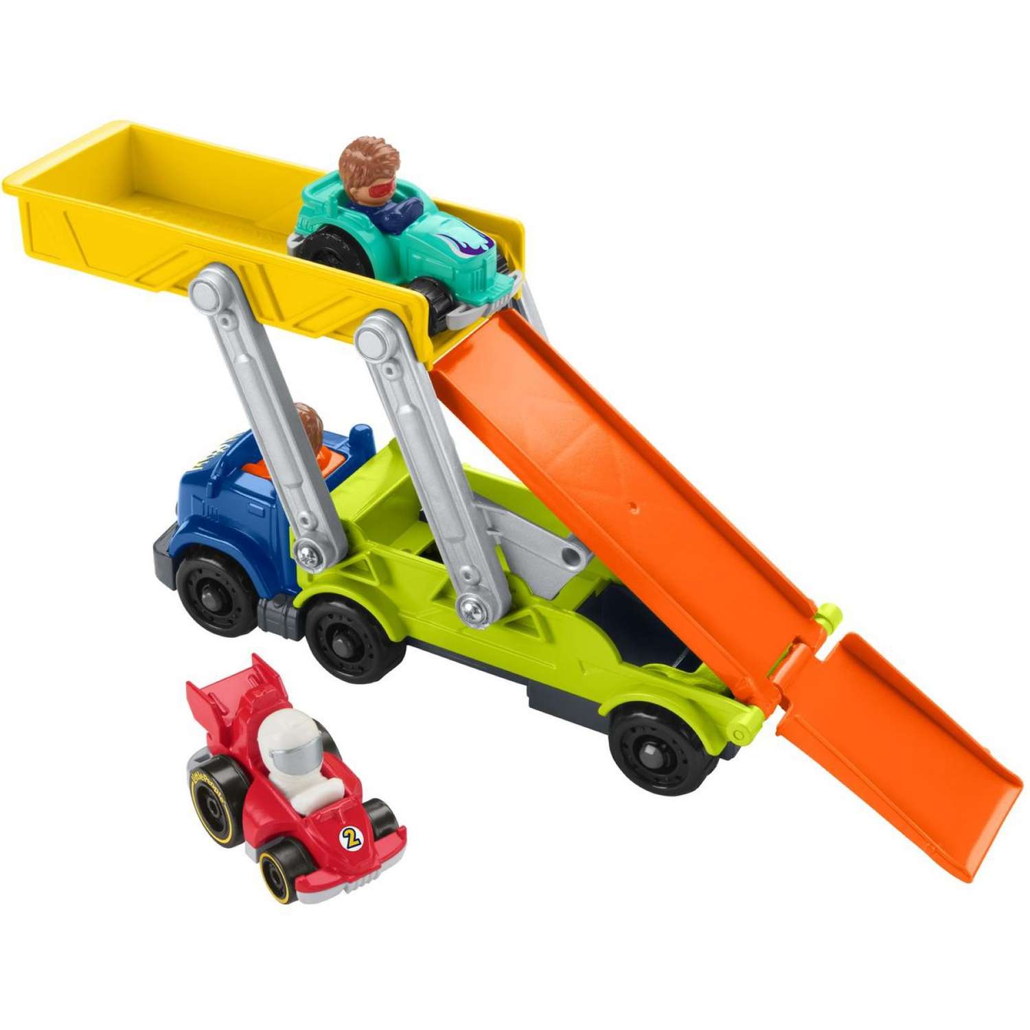 Грузовик Fisher Price Little People Спуск с рампы - фото 4