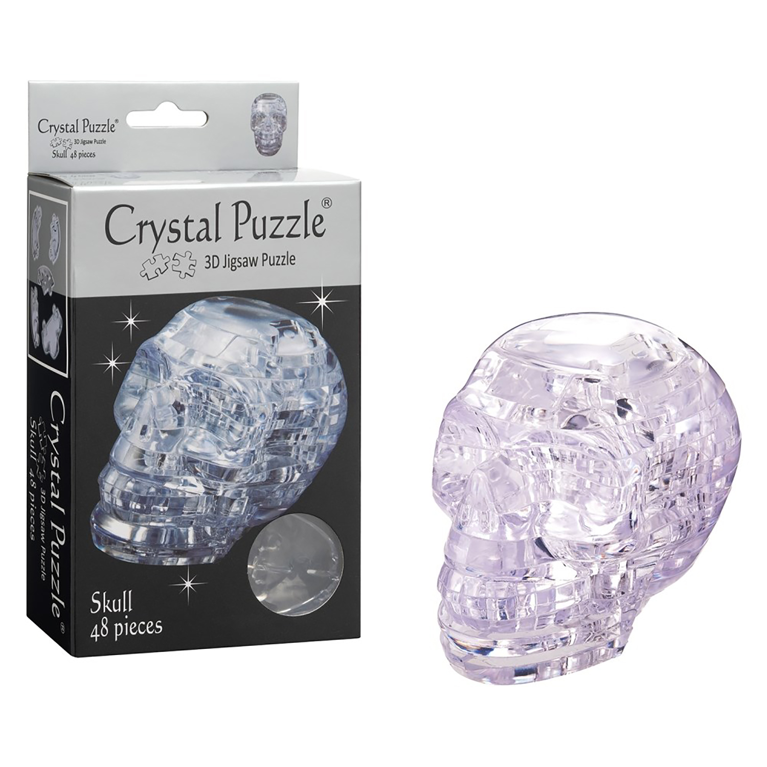 3D-пазл Crystal Puzzle IQ игра для мальчиков кристальный серебристый Череп  49 деталей купить по цене 794 ₽ в интернет-магазине Детский мир