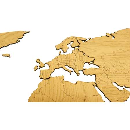 Карта мира настенная Afi Design деревянная 120х60 см Premium дуб